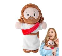 Peluche de figura de Jesús - Muñeco de peluche religioso de Jesús, juguete de peluche de Jesús | Cojín decorativo único con bordado detallado, peluche de Jesús coleccionable para sofá, sala de e