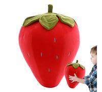Peluche de fresa - Juguete de almohada de fruta de peluche suave | Linda muñeca para niños y niños pequeños | Decoración estética del hogar para guardería y sala de estar | Favores de Pascua