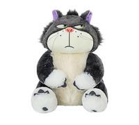 Peluche de gato de Cenicienta, muñeco de peluche con forma de gato Lucifer, bonito y suave, almohada de peluche de gato malo, regalo de cumpleaños para niños, niñas, mujeres y princesas,Grey-25cm