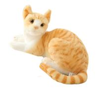 Peluche de gato de simulación - Gato Siamés Realista, Figura Dulce Asiento Y Mentira, Juguete Felino Naranja, Compañero de Peluche Animal Realista | Idea De Regalo Encantadora Para Dormitorio D