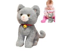 Peluche de gato lindo genérico | Doudou suave 27 cm | Doudou suave y realista, regalo de San Valentín, cumpleaños, para adultos, sofá dormitorio del coche