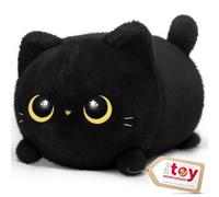 Peluche de Gato Negro, Juguete de Gatitos Tiernos, Almohada Suave para Abrazar, Muñeca de Peluche Anime, Niñas, Niños y Hombres 20cm