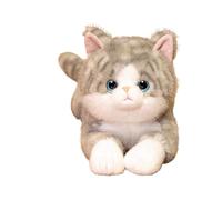 Peluche de gato realista, peluche con pose alargada realista, para niñas, cumpleaños, adultos, del estrés, hogar, oficina, viaje, coche,