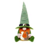 Peluche de gnomos del Día de San Patricio, decoración de Bandeja escalonada Irlandesa enana sin Rostro con trébol de Duende de San Patricio, Nisse escandinava sin Rostro
