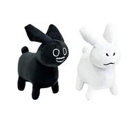 Peluche De Gubby Abandonado, Lindo Peluche Suave Regalo for Niños Fanáticos De Los Videojuegos Decoración del Hogar(Black White)