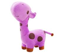 Peluche de jirafa, tamaño grande, juguete de peluche, muñeca jirafa, cojín suave, regalo para niños (lila, 70 cm)