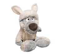 Peluche de lobo, juguete de lobo de peluche, figura suave y acogedora, muñeca de animales salvajes | adorable peluche de lobo gris para la habitación de los niños, compañero de tiempo de historia o