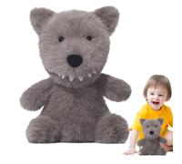 Peluche de lobo relleno - Muñeco de peluche de 9,84 pulgadas | Cojín de peluche suave y agradable para la piel para coleccionar para mayor comodidad y juego | Linda muñeca de lobo, dormitorio
