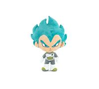 Peluche de los personajes de Dragon Ball Super, Goku, Pequeño, Vegeta, Beerus, Majin Bu - Calidad Super Soft (23-27 cm, Vegeta Super Saiyan)
