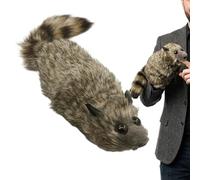 Peluche de Mapache | Trucos de Magia con Resorte Animal,Broma de Mapache Mágico con 9 Movimientos Integrados - para Entretenimiento Espectáculos Regalo Navidad Cumpleaños