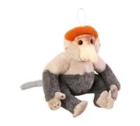 Peluche de mono nasal - Peluche de algodón de 33 cm | Vida Salvaje Figura de Mono Nariz Muñeco de peluche | Para niños para coleccionar regalos y para el uso diario mientras juegan