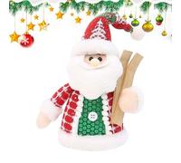 - Peluche de Navidad pequeño | Papá Noel muñeco de nieve con alce para acompañar a la mesa, decorativo para mesita de noche, estante de salón, dormitorio, oficina, sofá del coche