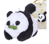 Peluche de panda - interactivo colgante de cola de dibujos animados lindo | Diseño de cuerpo de peluche corto y suave, encantador colgante coleccionable de estilo del Tesoro Nacional