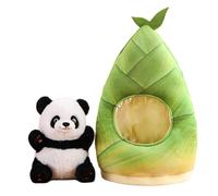 Peluche De Panda - Juguete Suave De Felpa Tipo Caricatura | Muñeca Animal Muliida Y Mochila Infantil | Oso Panda Adorable Polivalente Para Dormitorios, Salas, Oficina En Casa, Trabajo & Acompañante De