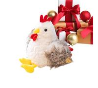 Peluche de pollo - Almohada de peluche de pollo | Almohada suave y realista de algodón PP, gallo de relleno, pulso de felpa al tacto seguro, juguete para niños, cumpleaños, viajes