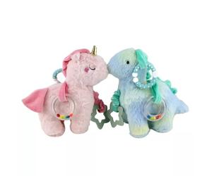 Peluche de poni musical para bebé con mordedor y sonajero