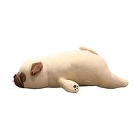 Peluche de Pug, 50 cm, cojín de peluche para perro, lindo animal de peluche, cojín de peluche de dibujos animados, cojín de peluche relleno de peluche
