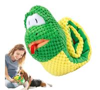 Peluche de serpiente afilada - Cuerpo largo arrugado, juguetes para masticar para perros, juguete realista serpiente selva, costuras de tela duradera | Juguete de ejercicio de estimulación mental para