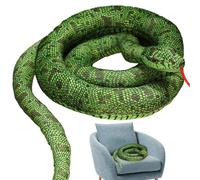 Peluche de serpiente de peluche - serpiente gigante suave, juguete realista | Gran peluche serpiente 110 cm, peluche animal realista, boa constrictor decorativo para niñas, niños y coleccionistas