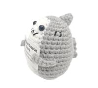 - Peluche de tiburón inspirador - Suave motivación hecha a mano, figura de animal de punto, juguete de acurrucarse de | Regalo de aliento con tarjeta para adultos, cercanos,