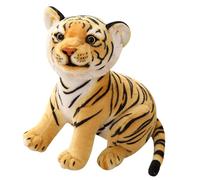 Peluche de tigre de 23 cm, muñeco de peluche suave para San Valentín, regalos de cumpleaños, simulación de bebé, peluche (amarillo talla única)