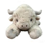Peluche De Vaca Compañero De Almohada De Dibujos Animados | Juguetes De Peluche De Vaca Suave Con Pose Acostada, Acompañados De Una Tarjeta De Felicitación, Fortaleciendo Su Papel De KeBoy Girl Kid