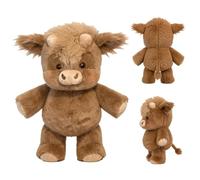 Peluche De Vacas Highland, 45cm Peluche de Becerro Corriendo Adorable Animal de Peluches de Vacas Para Aliviar El Estrés, Almohadas de Peluches de Jabalís Decoración del Hogar, Regalo para Niños