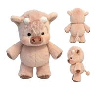 Peluche De Vacas Highland, 45cm Peluche de Becerro Corriendo Adorable Animal de Peluches de Vacas Para Aliviar El Estrés, Almohadas de Peluches de Jabalís Decoración del Hogar, Regalo para Niños
