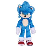 Peluche Deluxe Sonic Sonic 3 de la película Sonic 33 cm de Jakks Pacific, Producto Oficial Sonic The Hedgehog, Ideal para coleccionistas y niños, Material Suave, Ojos acrílicos, a Partir de 3 años
