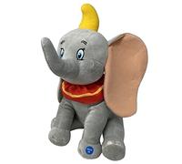 Peluche Dumbo Disney, muñeco con sonido, 30 cm, elefante sentado, gris - 9273-2