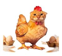 Peluche En Forma De Pollo Con Cabeza De Gato Cojín Suave Y Decorativo Gato | Juguete de peluche para sofá cama, oficina, dormitorio, cumpleaños, fiesta de año nuevo, chico, niña colegas