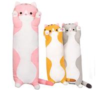 Peluche Gato, Animales Peluche, Juguetes Peluche, Muñeca de Felpa, Suave Almohada para Abrazar Dormir, Cojín Trasero para Sofá, Regalo Creativo para Niños Chicas Cumpleaños Navidad (90cm, Rosa)