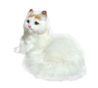Peluche gato realista - Peluch de 9,45 pulgadas, gato de | Conejo Peluche Gatos Simulación Hecho a Mano Peluch Animales Falsos para Mascotas Suave Regalo de Cumpleaños
