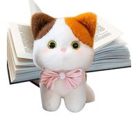 Peluche Gato, Suave Gato de Dibujos Animados con Campanilla | Suave Peluche, para niñas y Mujeres Adultas apasionadas de Animales domésticos Ideas Regalo Navidad cumpleaños Pascua decoración