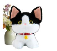 Peluche Gatto Morbido - Micio Cartoon Campanellino Morbido, Esposizione Peluche Gatto, Giocattolo Morsbido Bambini | Decorativo Per Donne Ragazze Adulti Amanti Animali Casa Divano