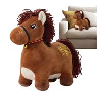 Peluche genérico Año del Caballo,Juguete de peluche de peluche suave para mascotas para adultos dormitorio enfermería casa estante oficina coche salón decoración de año nuevo chino