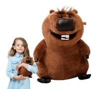 Peluche genérico Castor de peluche - Almohada animal suave y simulada para | de peluche linda y tierna para niños y niñas, decoración de dormitorio perfecta o compañero de juego