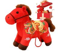 Peluche genérico - Plush, 4,72x5.51x2.36in Festive Doll Soft Stuffed Animal | Year of The Horse Collectible Decorative Toy, Hugging Plushes for Birthday, Navidad, Chinese New Year, Nursery Decor