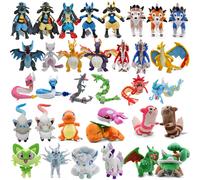 Peluche Grande de Pokémon: Tortuga Terrestre Huangyan, Lobo Soloya, Carpa Feroz, Dragón de Fuego, Muñeco de Peluche 31