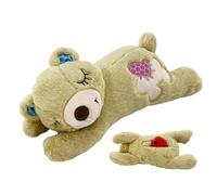 Peluche Heartbeat - Comodidad para cachorros de 25 cm, juguete extraíble para gatos, compañero oso calmante, mascota tranquila con batería, almohadilla suave para acurrucarse, juguete de sensación aco
