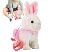 Peluche interactivo Bunny Toy - Walking Rabbit, Easter Rabbit Plush with Sound Movement, Cute Animal Toy | Talking Barking Bunny for Boys Girls Kids, Nursery Bedroom Living Room Travel