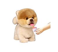Peluche interactivo de simulación de perro pomerania - Juguete electrónico realista para perros con caminata/ladrido/cola moviéndose/hablando - Juguete de mascota robótico como un regalo para niñas y