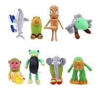 Peluche Italian Brainrot, Juguete de Peluche Tung Tung Tung Sahur, 8 Piezas Juego de Personajes Toys, Animales de Peluches, Regalos para Fanáticos Adulto y Adulto