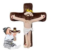 Peluche Jesús Juguetes - Compañero de Escritura Religiosa, Muñeca Educativa de la Biblia | 11.02x4.33x14.96 Pulgadas Almohada Elástica Tirada, Confort Figura De Peluche Decoración Del Hogar Espiritual