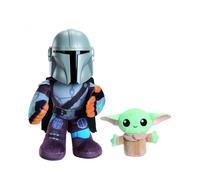 Peluche Clan De Dos The Mandalorian Con Grogu Con Sonido Star Wars 27 cms
