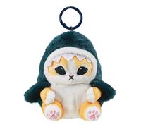 Peluche Mofusand, Gato Disfrazado de Tiburón, Muñeco Kawaii Suave | Peluche de gato con disfraz de tiburón, llavero peluche pequeño desmontable, suave, bordado, by Blue Sky Studios