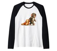 Peluche Monkey Punch Baby Macaque Little Punch Big Cute Love Camiseta Manga Raglan