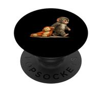 Peluche Monkey Punch Baby Macaque Little Punch Big Cute Love PopSockets PopGrip Adhesivo