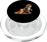 Peluche Monkey Punch Baby Macaque Little Punch Big Cute Love PopSockets PopGrip para MagSafe