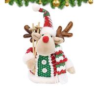 Peluche Navideño - Decoración Navideña Santa Claus Muñeco de Nieve Reno | Muñeca Decorativa para Mesita Noche Estante Sala Dormitorio Estudio Sofá Auto Gabinete,Dormitorio Mesa De Noche Librería Sofá